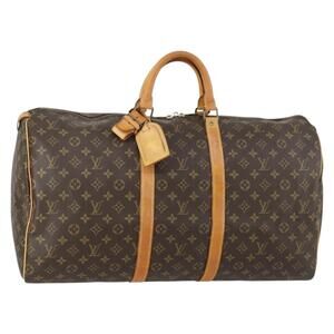 LOUIS VUITTON Monogram Keepall 55 Boston Bag M41424 LV Auth 156198